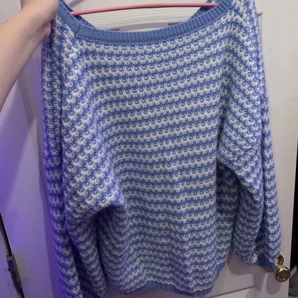 Blue and white oversized sweater - Picture 1 of 1